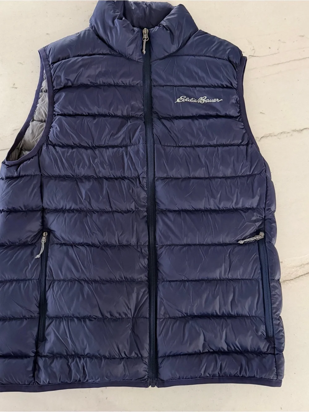 Eddie Bauer Men's Down Vest EB650 Puffer Blue Size Small S